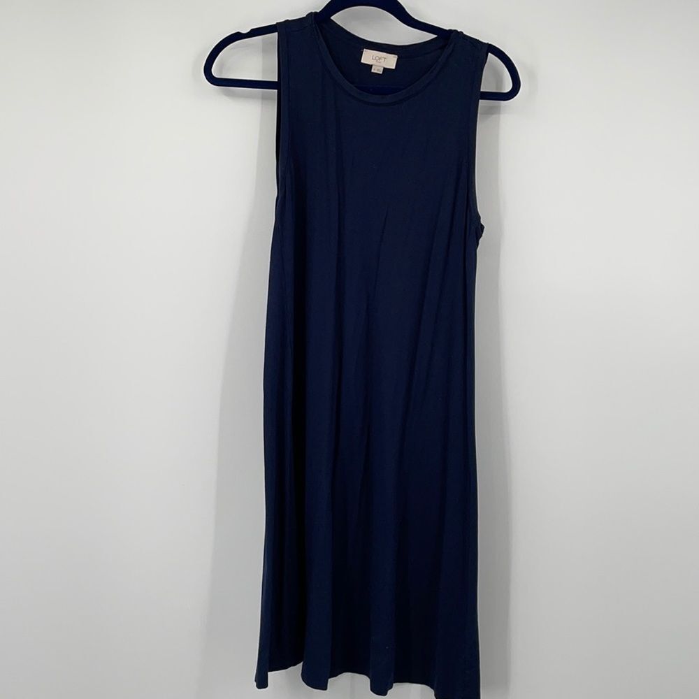 LOFT Sleeveless Shift Dress Medium - Picture 2 of 8